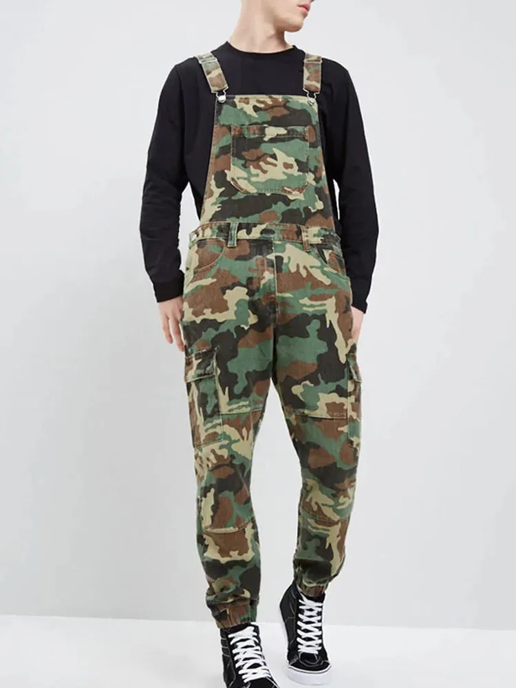 Overalls Pocket Camouflage Blend Streetwear Stylish Camouflage