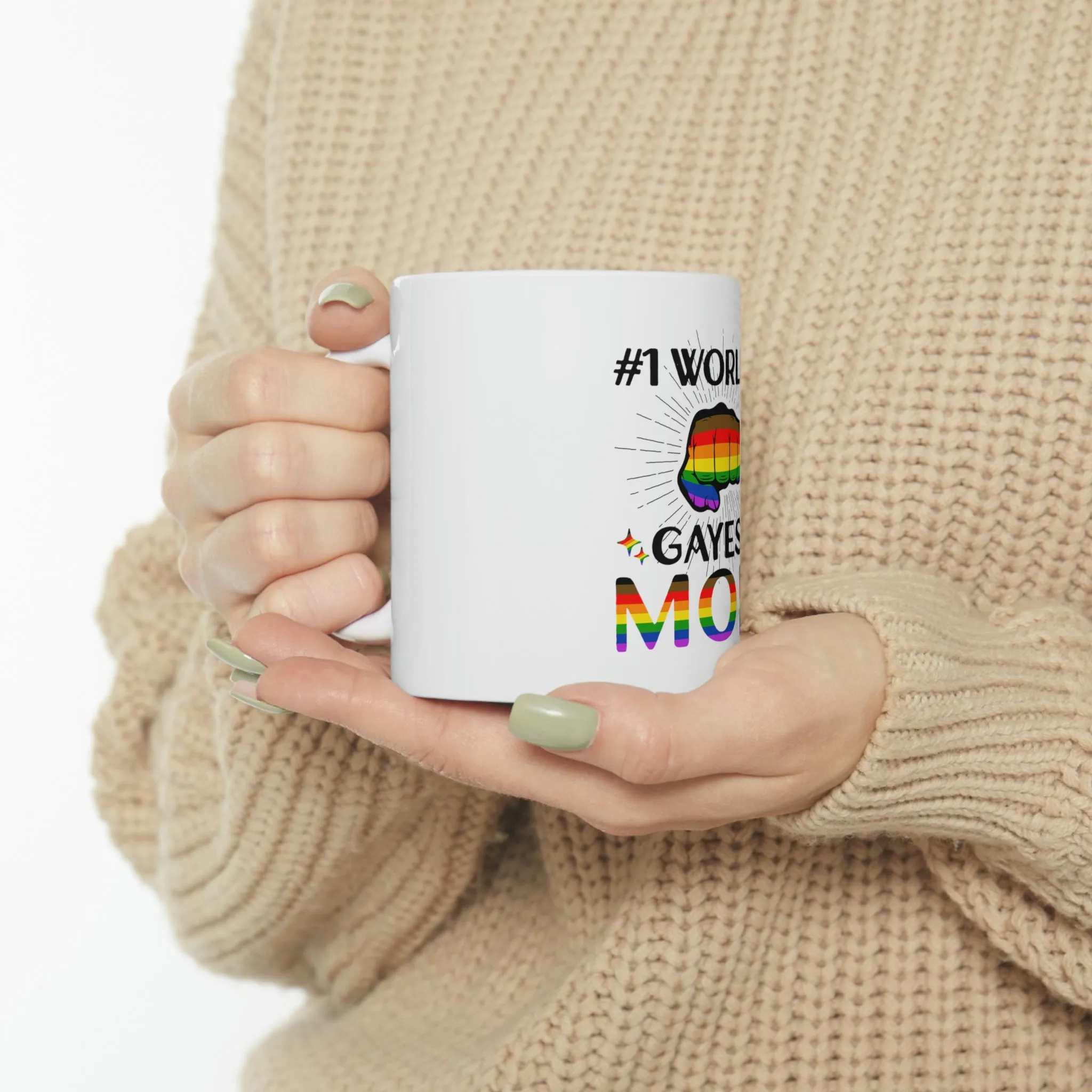 Philadelphia Flag Ceramic Mug  - #1 World's Gayest Mom