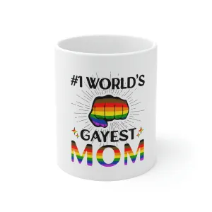 Philadelphia Flag Ceramic Mug  - #1 World's Gayest Mom