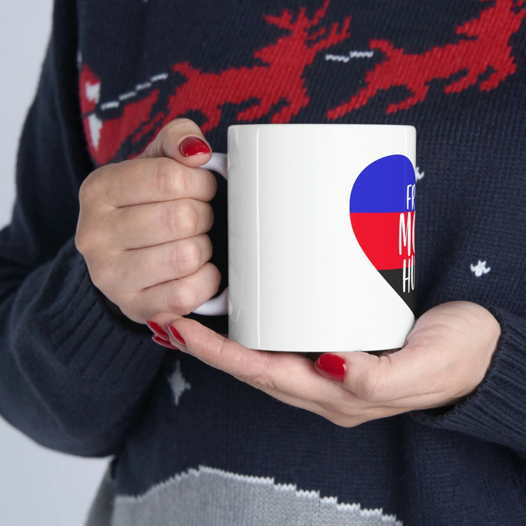 Polyamory Flag Ceramic Mug  - Free Mom Hugs