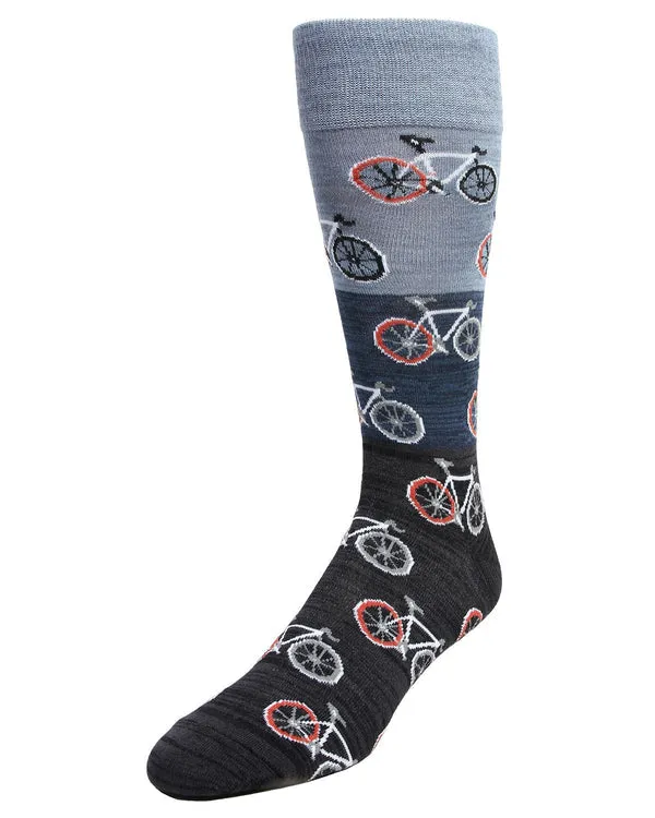 "Bicycles" Crew Bamboo Socks by Me Moí