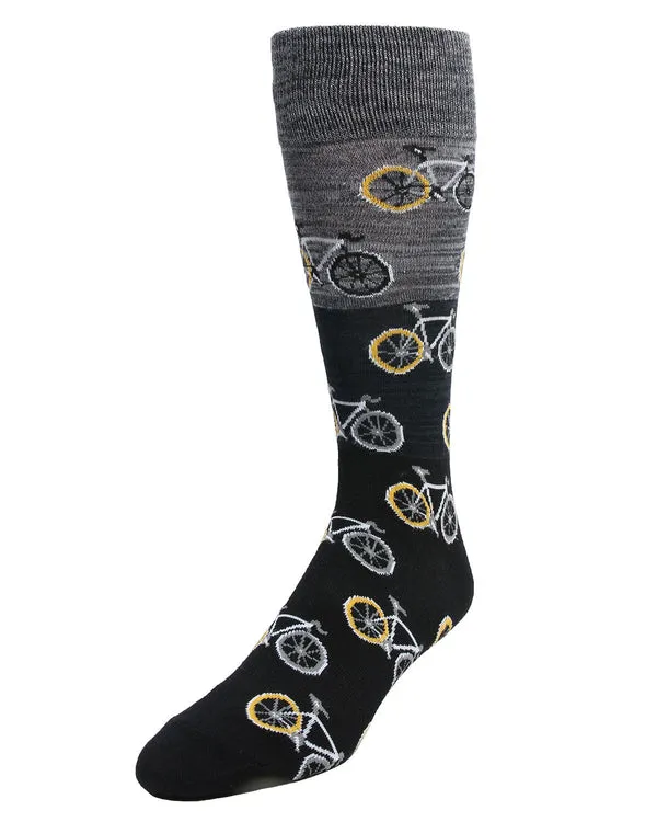 "Bicycles" Crew Bamboo Socks by Me Moí