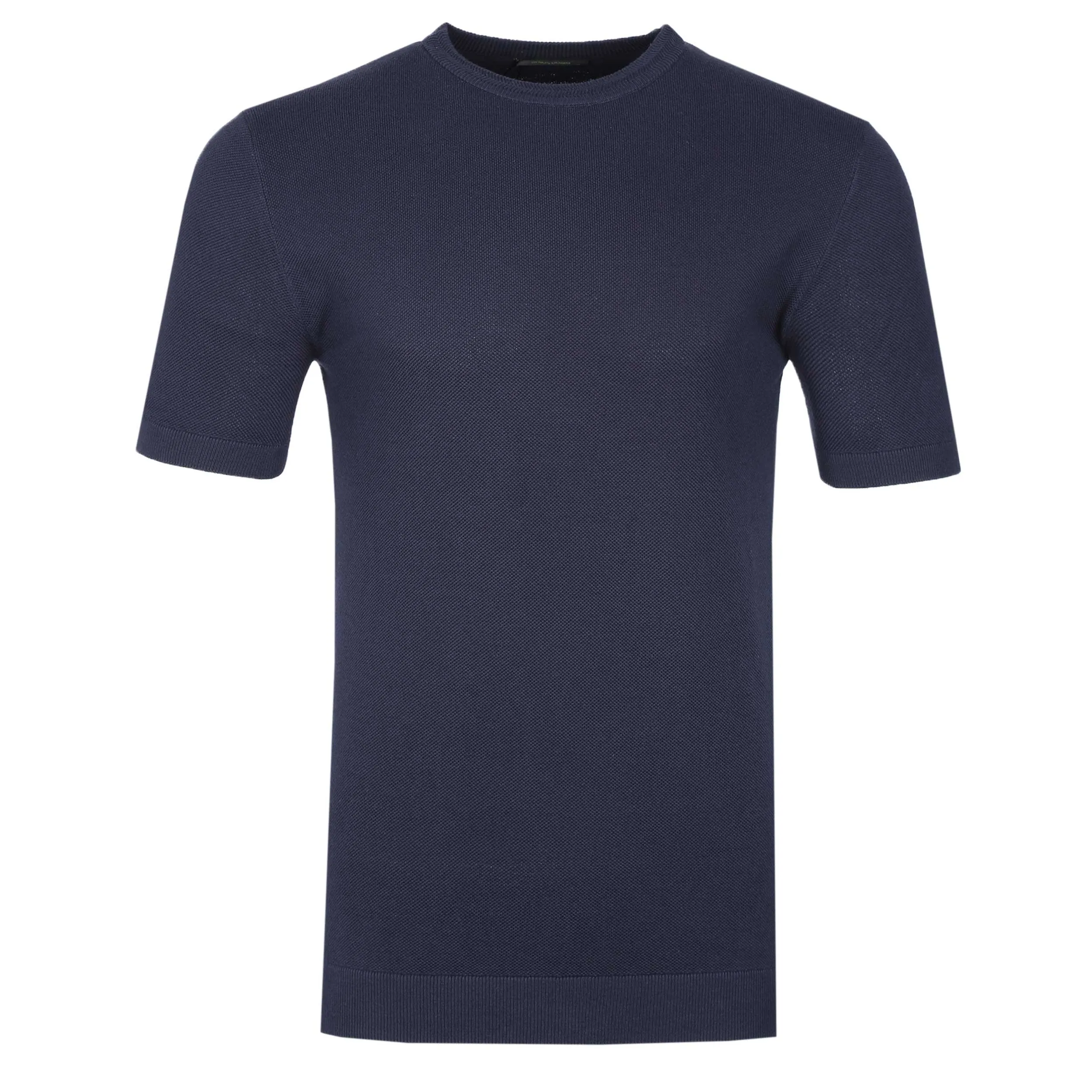 Remus Uomo Knitted T Shirt in Navy