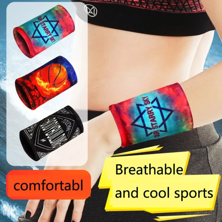 Sports Fitness Elastic Wristbands Absorbing Sweat Playing Ball Riding Wiping Sweat Cold Wristbands, Specification: S(Dragon Tiger Jumps)