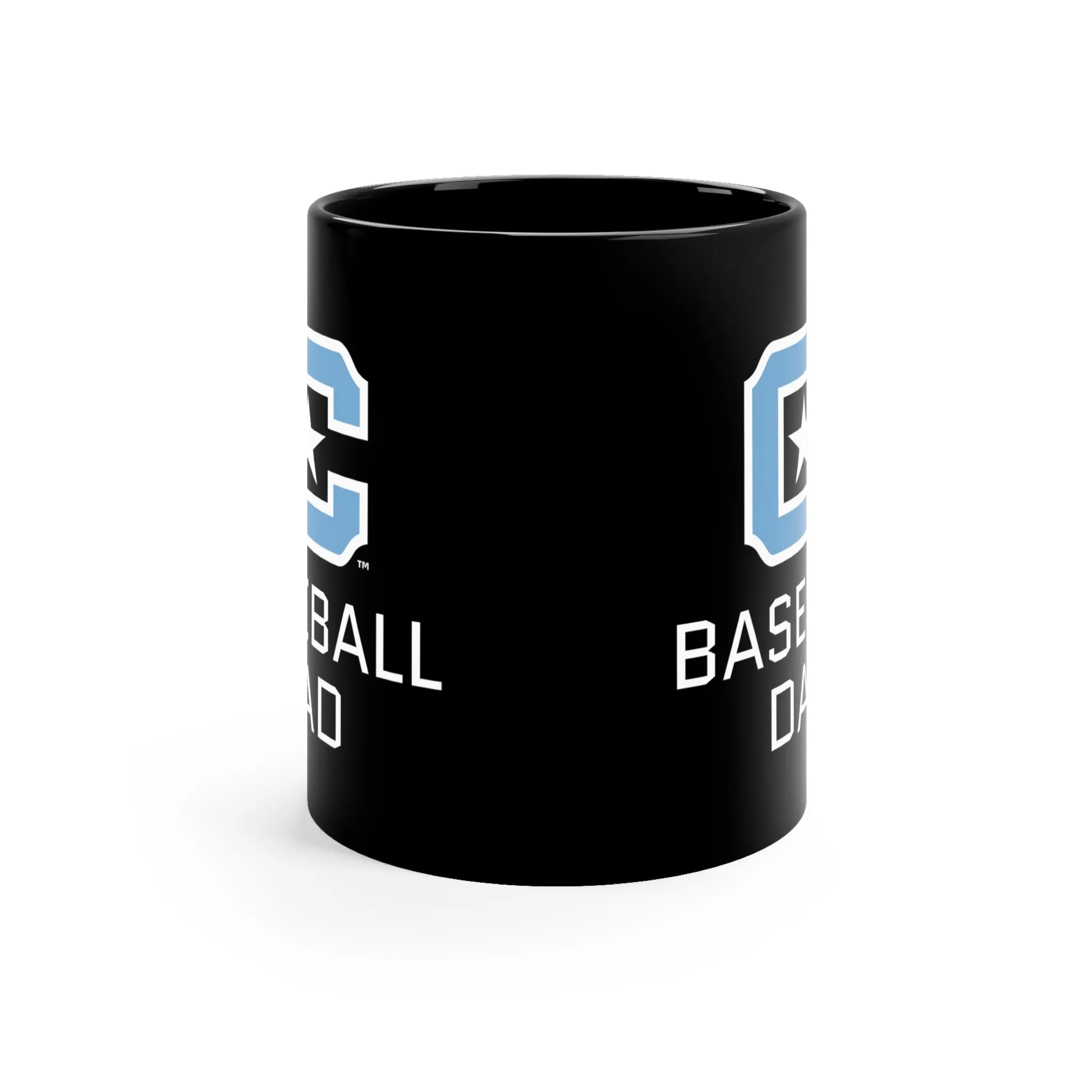 The Citadel Block C Logo, Sports Baseball Dad, Black Mug, 11oz