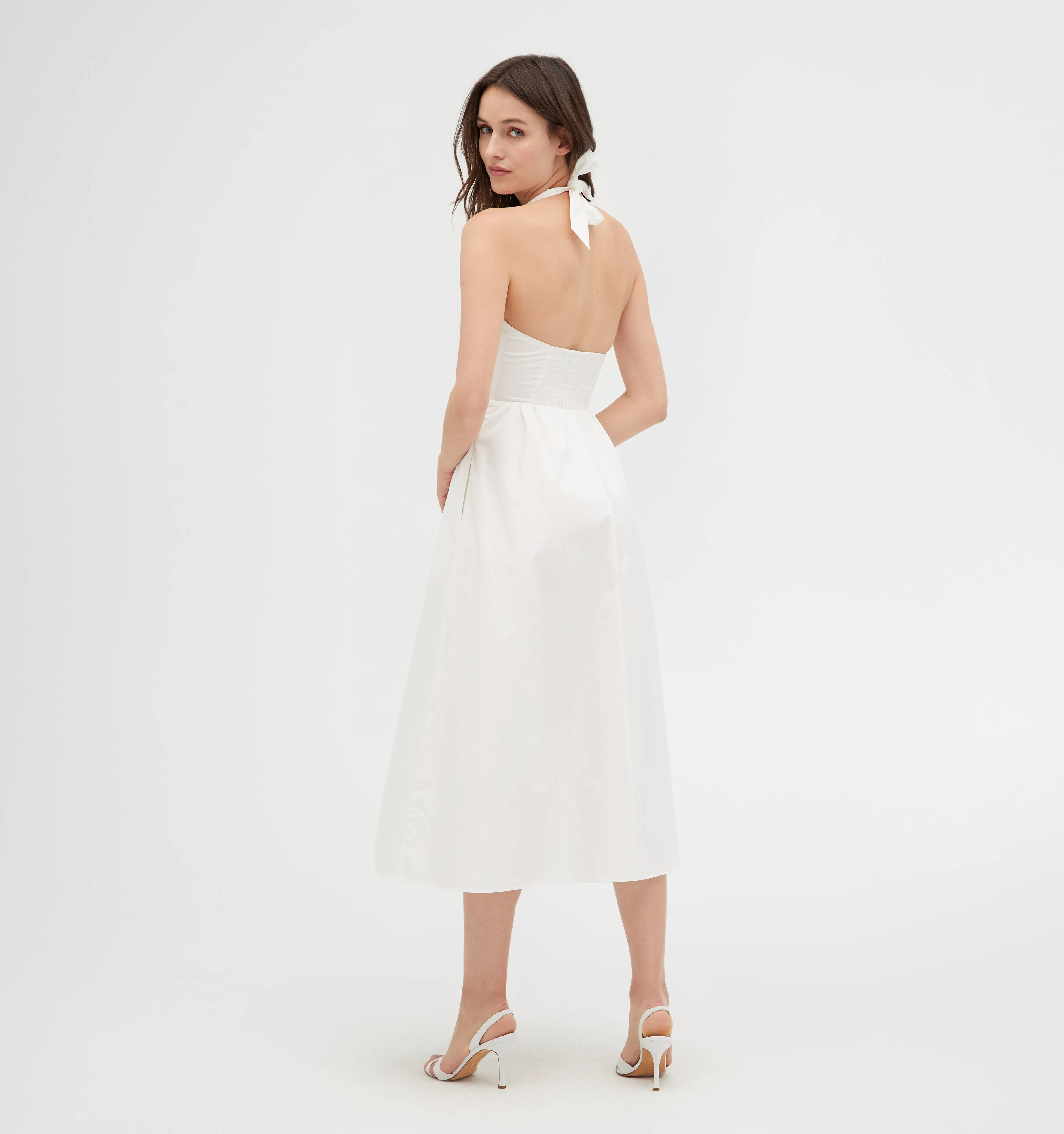 The Fleur Midi Dress - White