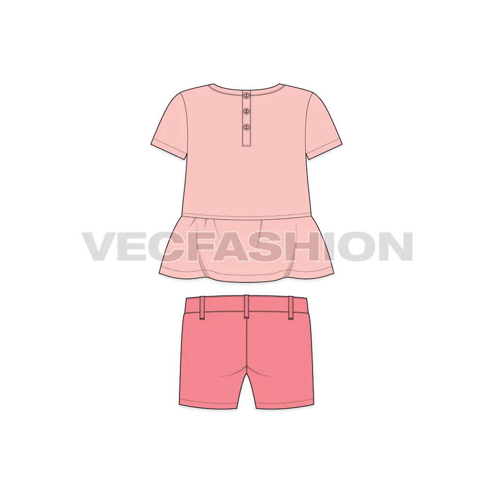 Toddler Girls Tee and Shorts Set