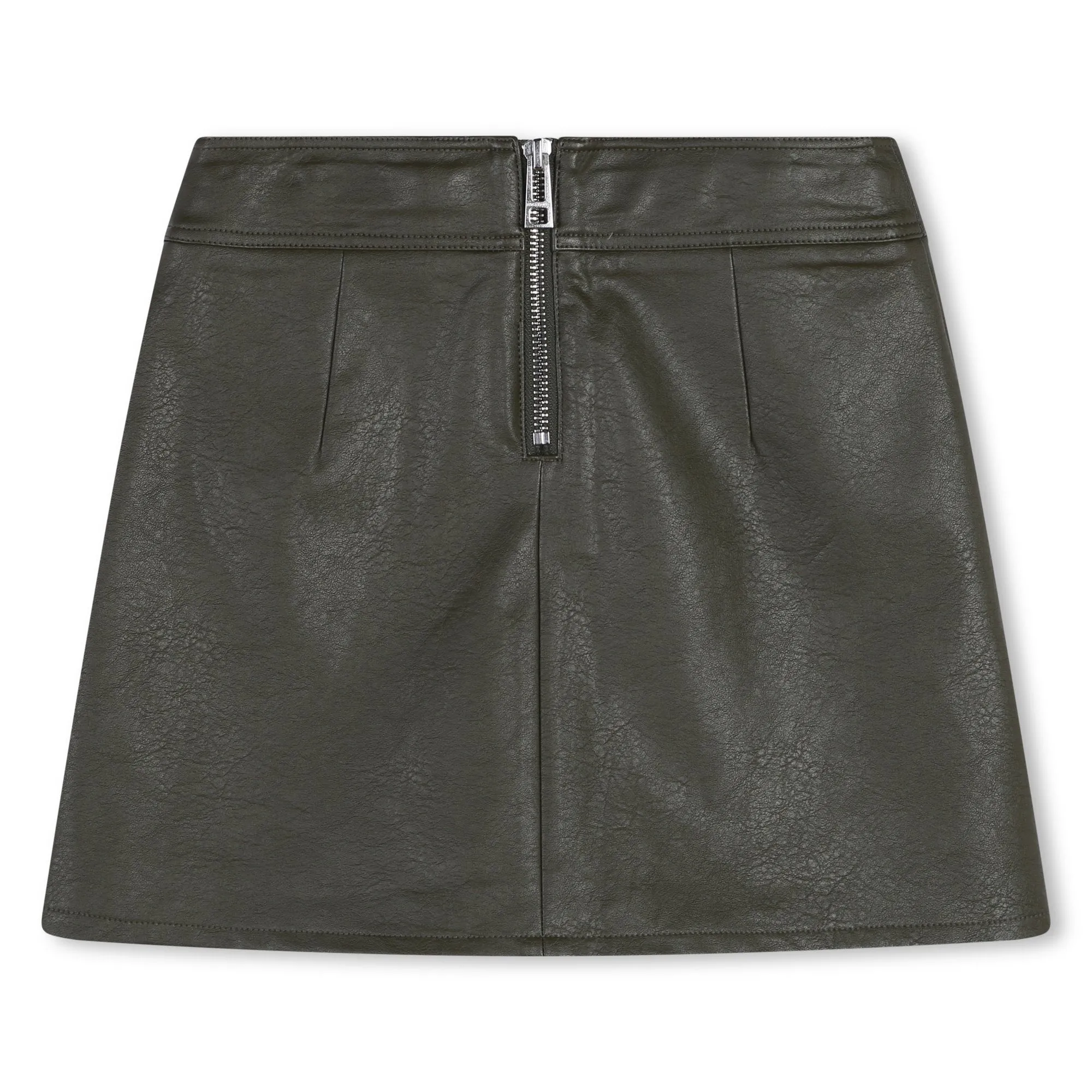 Vegan Leather Pleated Skirt