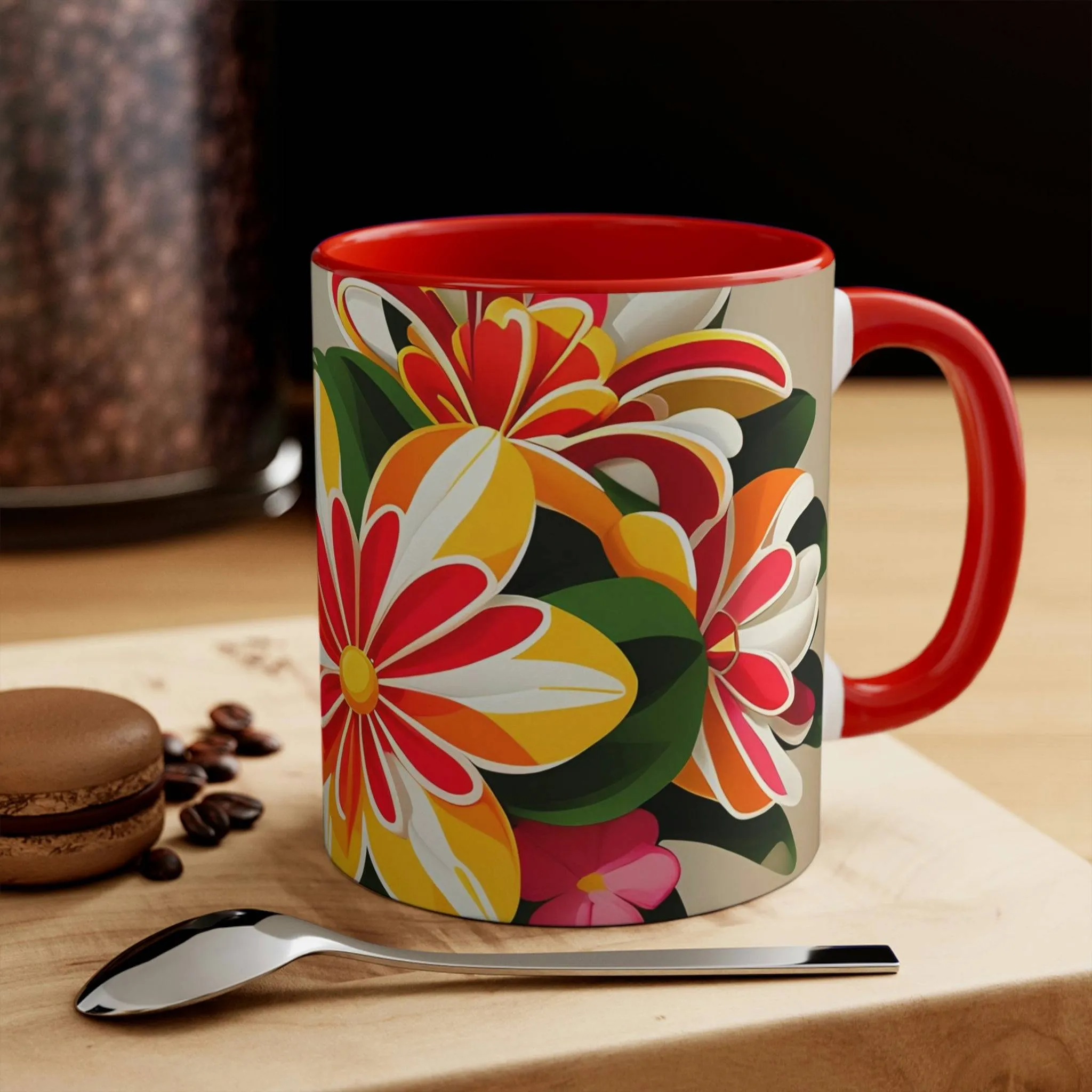 Vibrant Bouquet of Wildflowers, Ceramic Mug - Perfect for Coffee, Tea, and More!