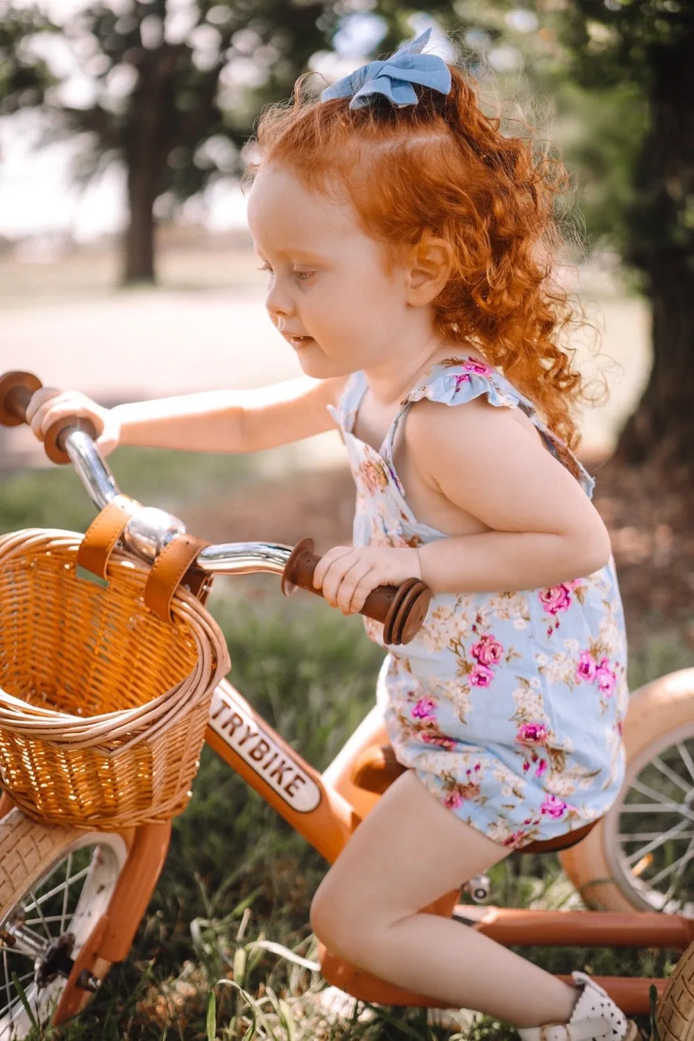 Vintie Summer Overalls - Isla Rose in Sky Blue