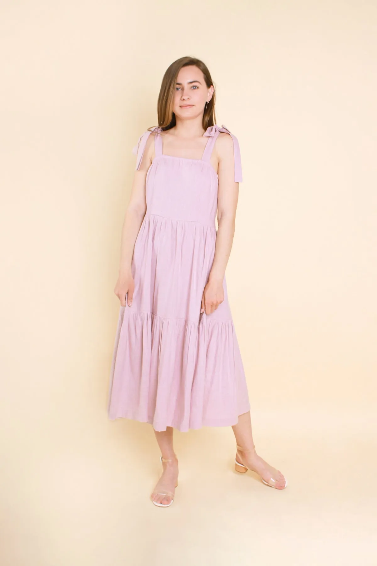 Washed linen MIDI dress JENNY