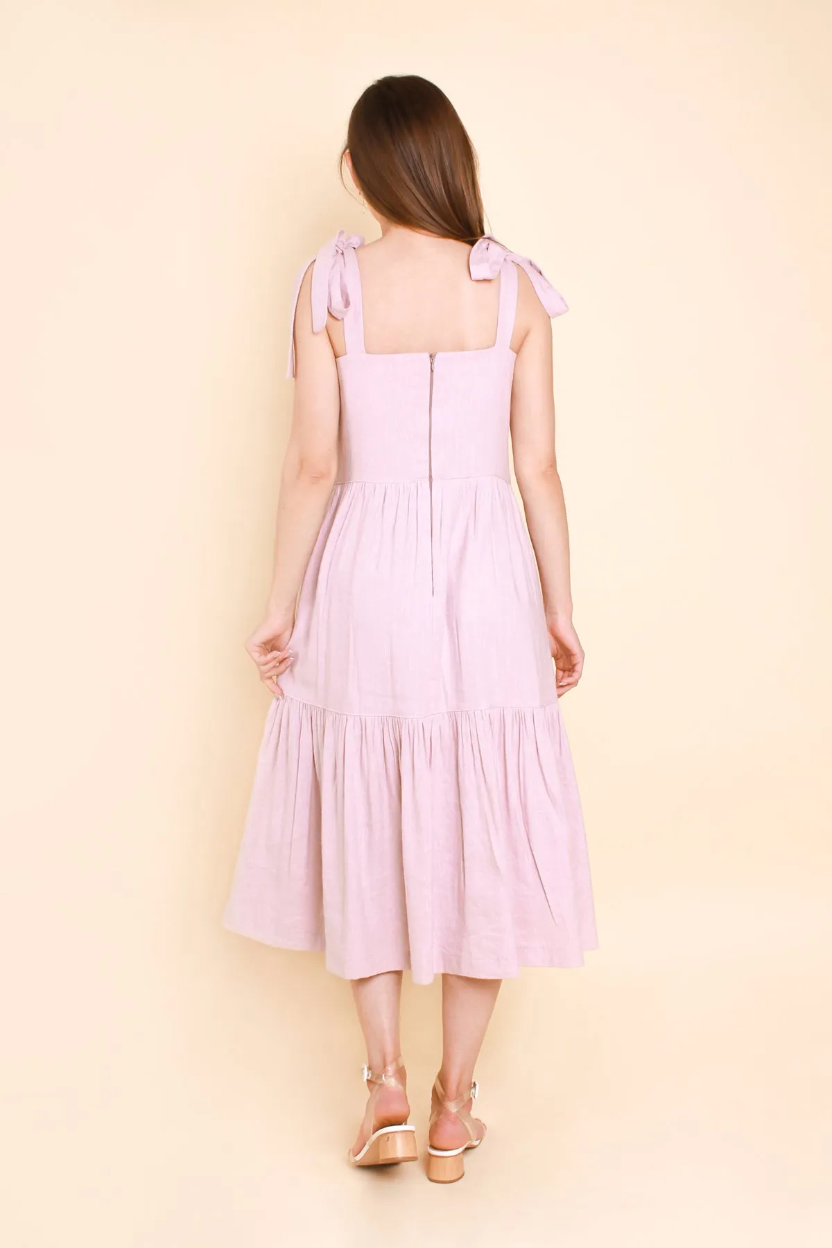 Washed linen MIDI dress JENNY