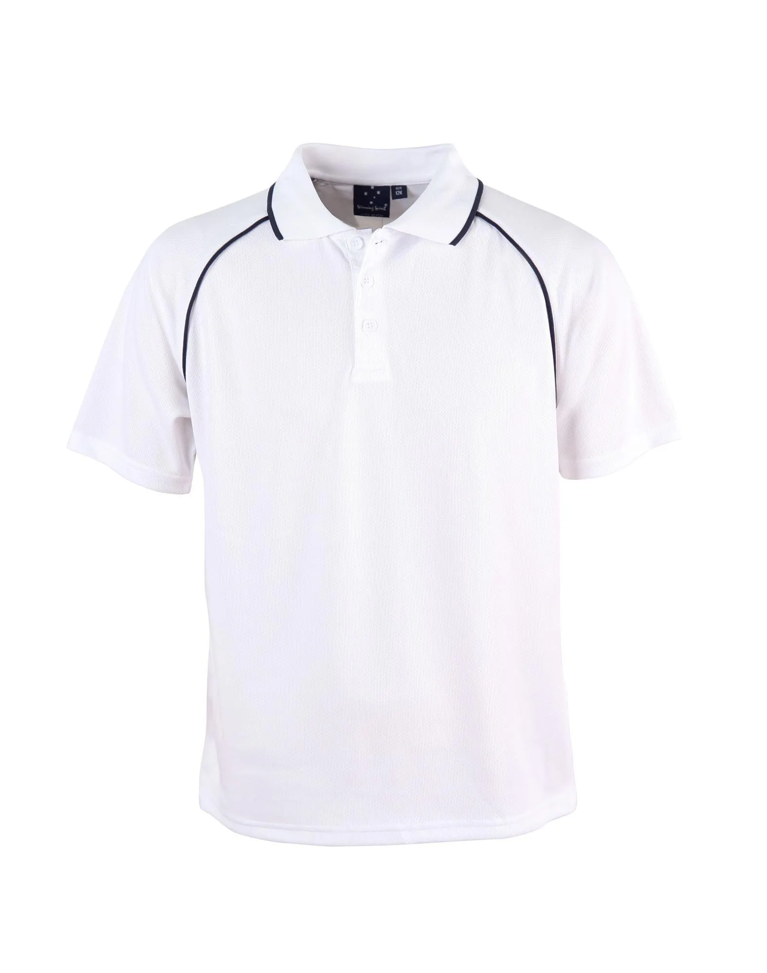 Winning Spirit Champion Kids Cooldry Raglan Short Sleeve Contrast Polo 2nd (3 colour)-(PS24)